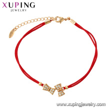 75573 Xuping bijuterias 18k pulseira de corrente de ouro para mulheres
